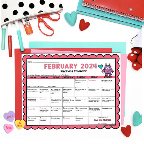 February Kindness Calendar