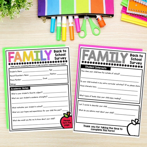 Parent Questionnaire Family Survey