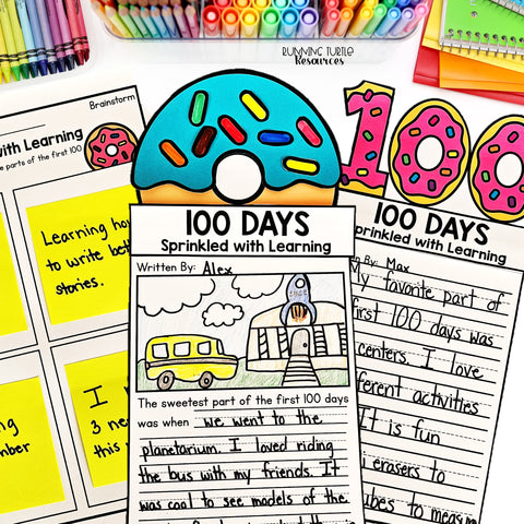 100th day of school writing craft