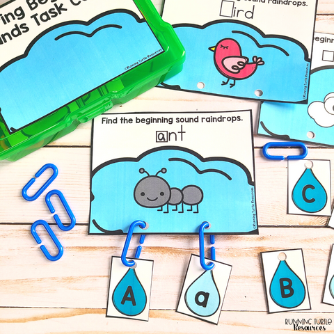 Spring Kindergarten Literacy Task Boxes