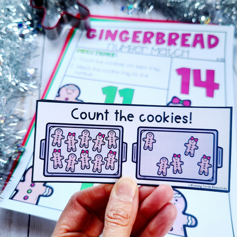 Gingerbread Count and Cover Math Activity