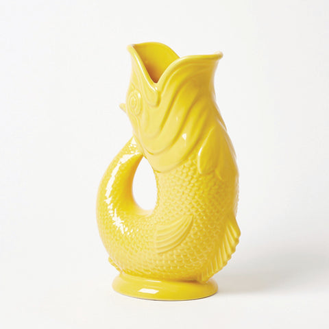 Yellow gluggle jug for pastel kitchen