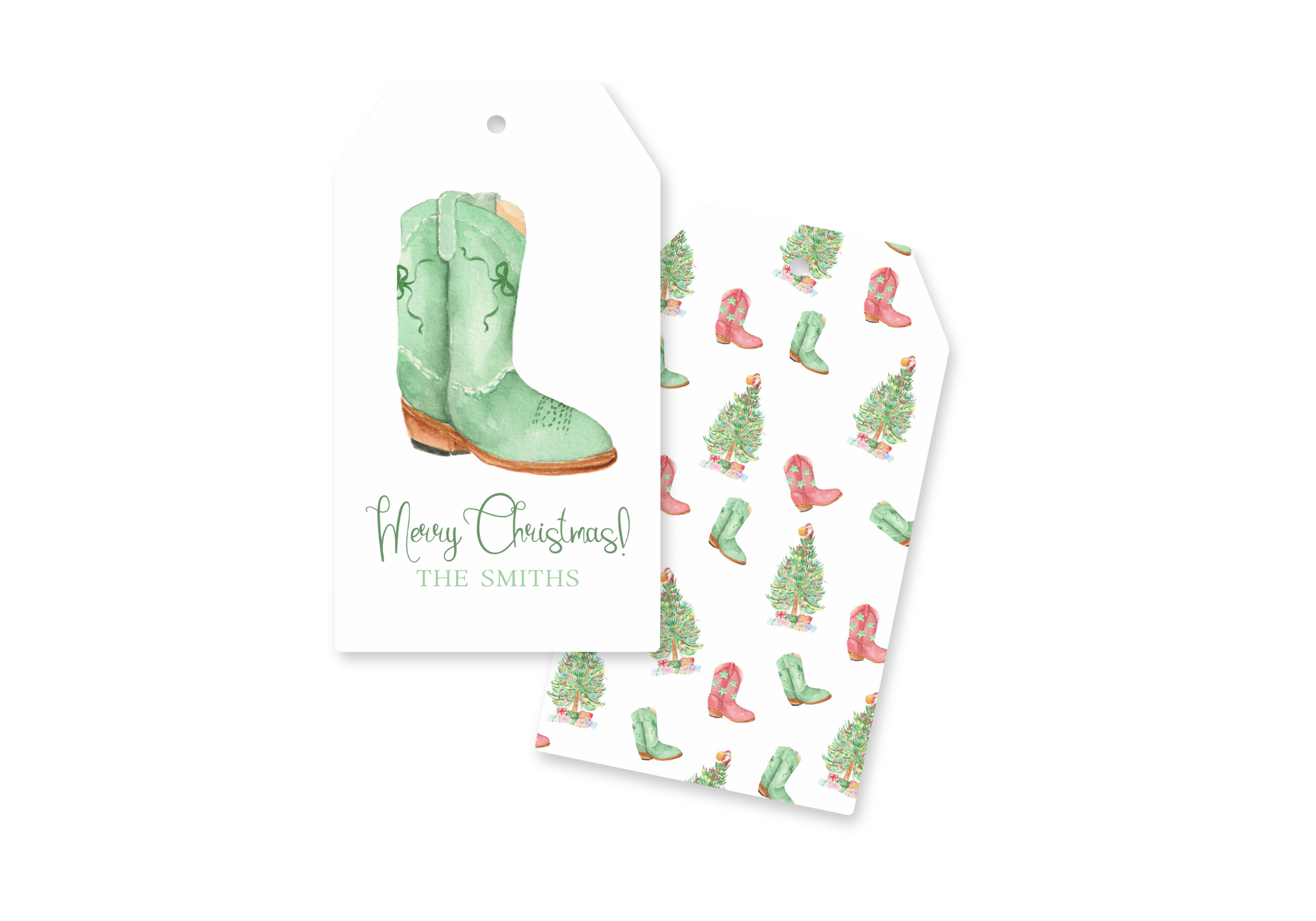 Cowboy Boots and Hats in Pink Wrapping Paper by Camila