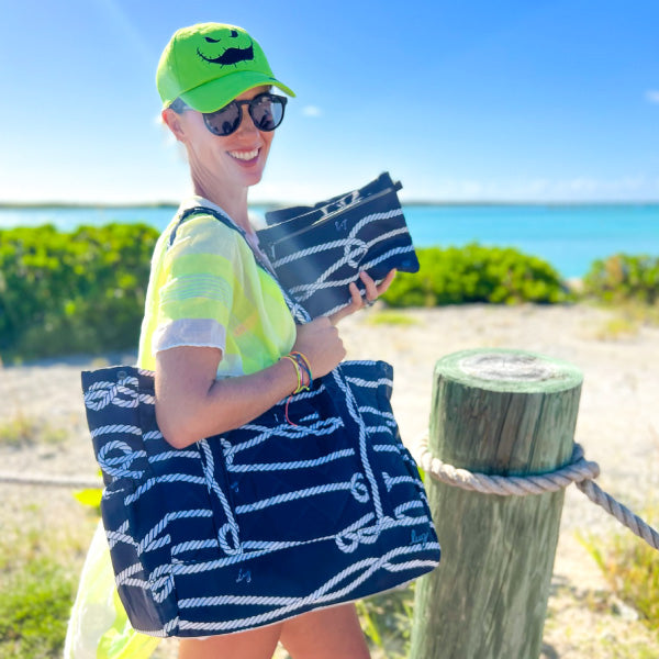 Kerstin with Yacht tote and Buoy pouches