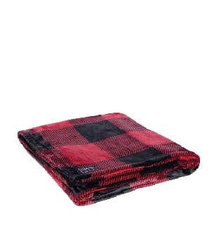Cuddle Throw in Buffalo Check Red