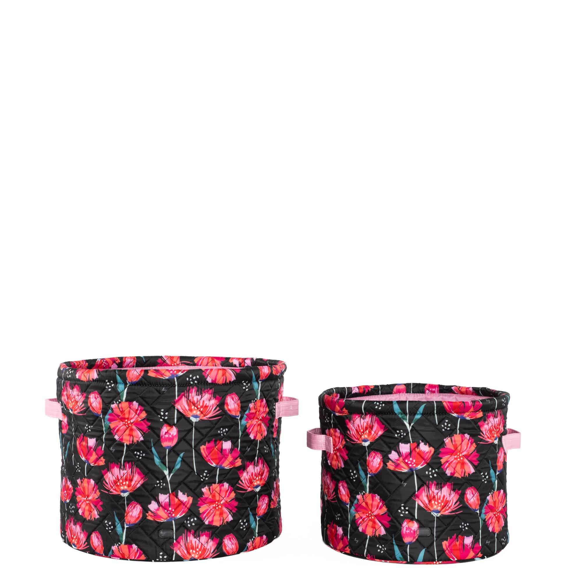 Rowboat2pcStorageBins PomPomFloral 01