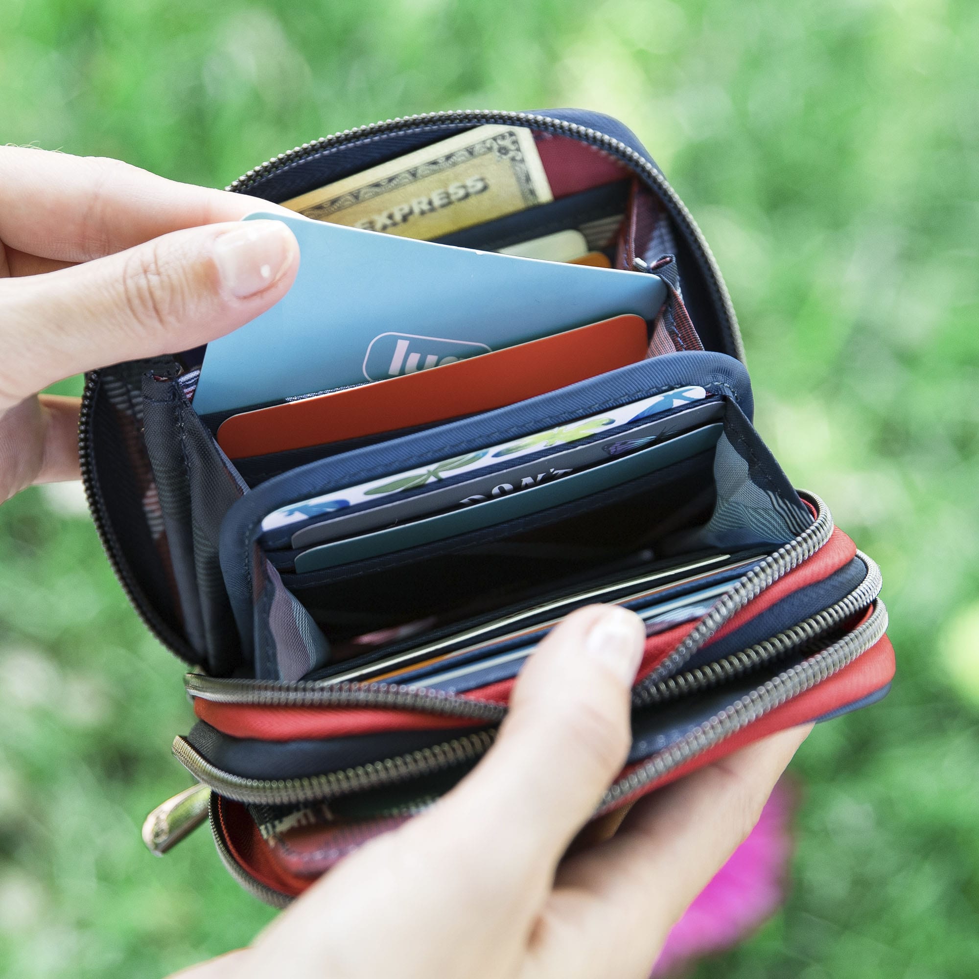 cobalt blue wallet