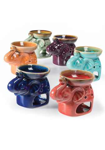 ceramic elephant oil burner in multiple color