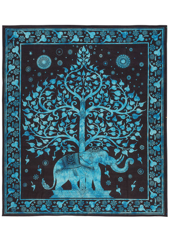 elephant tree of life wall hanging tapestry