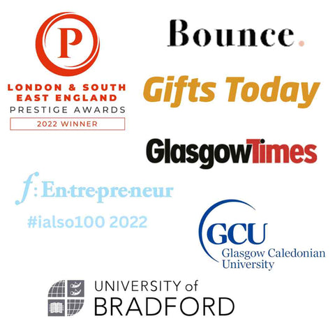 ethimaart recognition in London PRestigue award, university of bradford, bounce magazine, gifts today magazine, glasgow times, f:entreprenuer