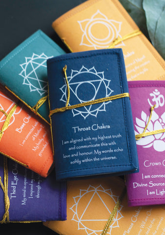 chakra notebook yoga journal with handmade paper