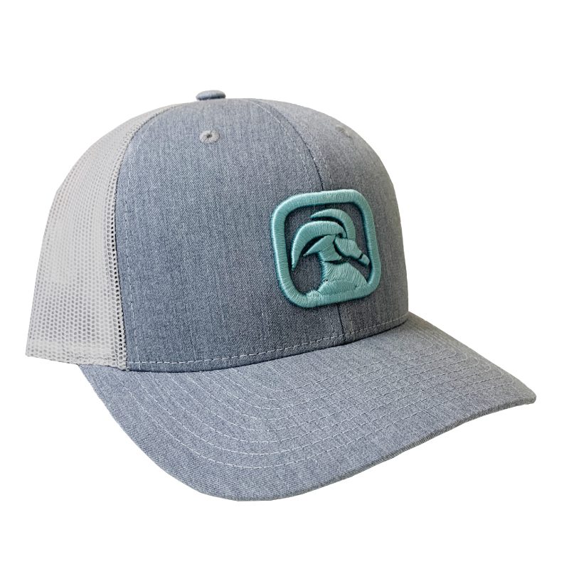Blue-winged Teal - Heather Grey and Blue Trucker Hat – Kings Creek Apparel
