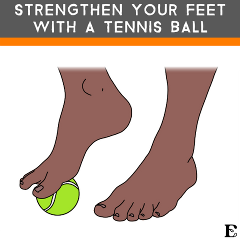 tennis ball foot exercise