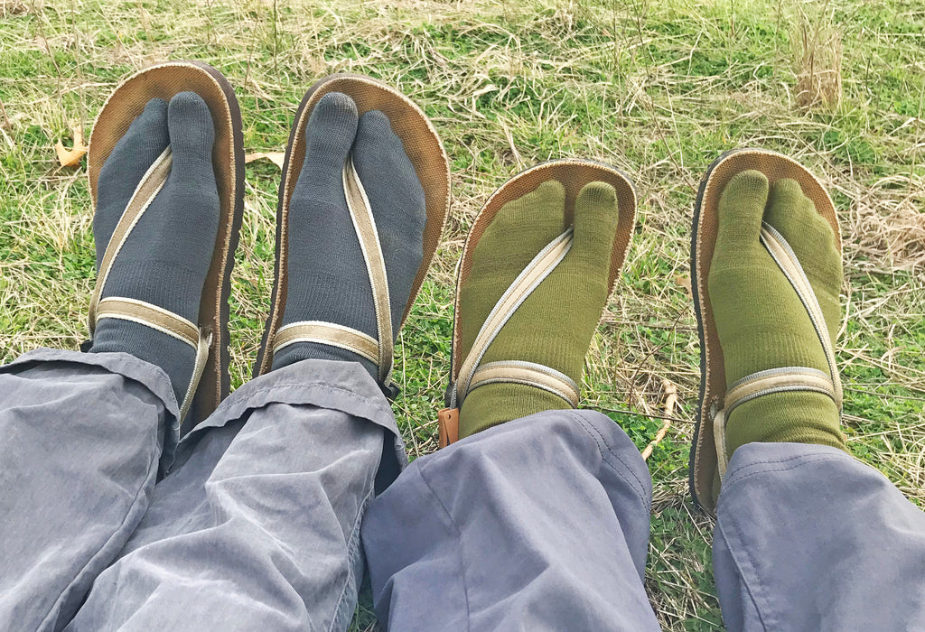 wool flip flops