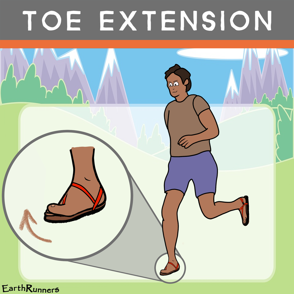 toe extension in running sandals