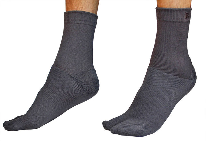 Crew Wool Tabi Socks - Charcoal | Earth Runners Sandals - Reconnecting ...