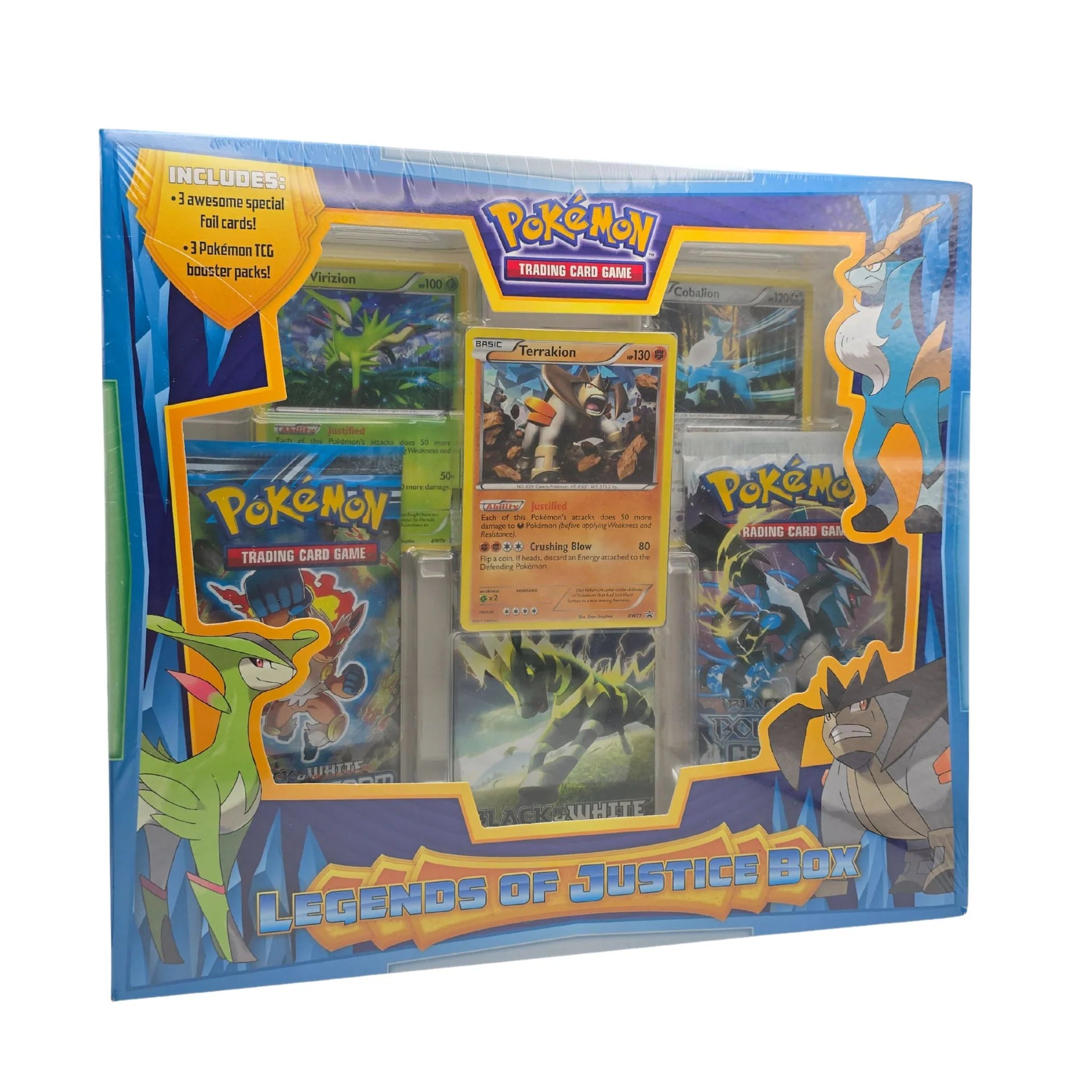 Pokémon TCG: Legends of Justice Box Type:Standard VAT tre fede Eeveelutions promo-kort af booster pack
