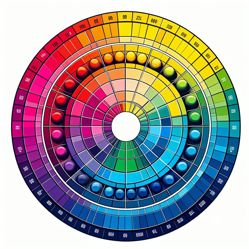 RYB Color Model in a color wheel