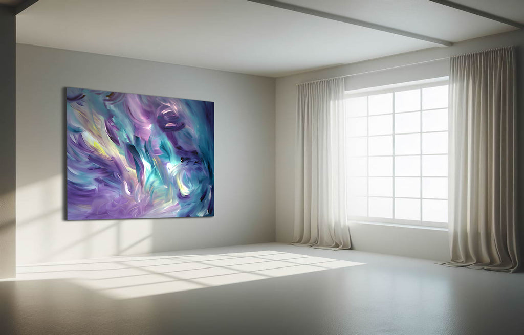 Image of Empty room with art Enchanting Fusion BeSculpt fine art painting by Bereniche Aguiar