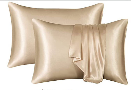 Buy Atrubes Satin Bonnet for Curly Hair with Silk Satin Pillow Covers and  Scrunchies Best Gift Combo of Pack of 2 Satin Pillowcases with 3 Silk  Scrunchies Adjustable HairCap Gold Online at