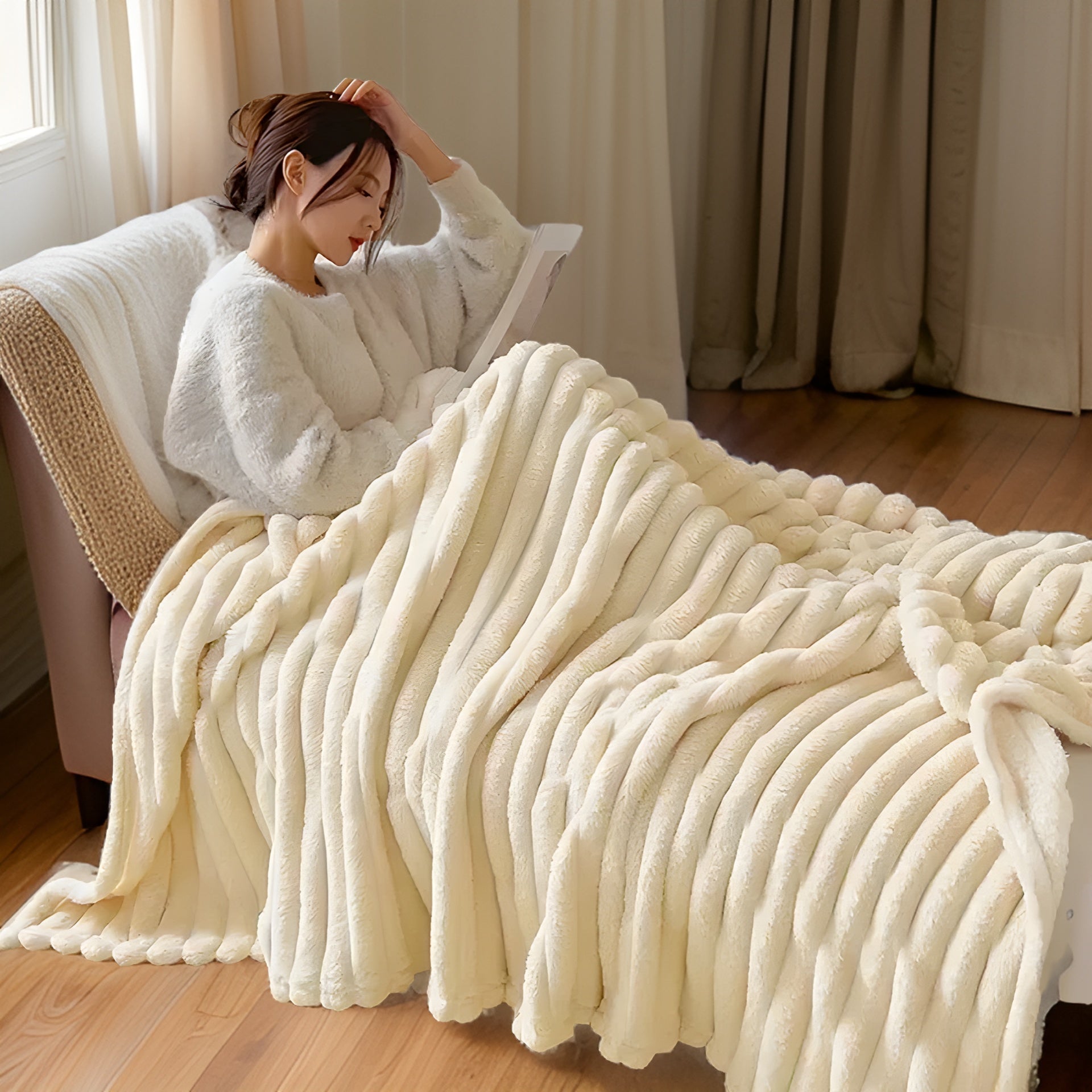 Zachte Fleece Deken 150x200 cm – Fluffy en Warm, Perfect voor Cosy Avonden in Diverse Kleuren-1