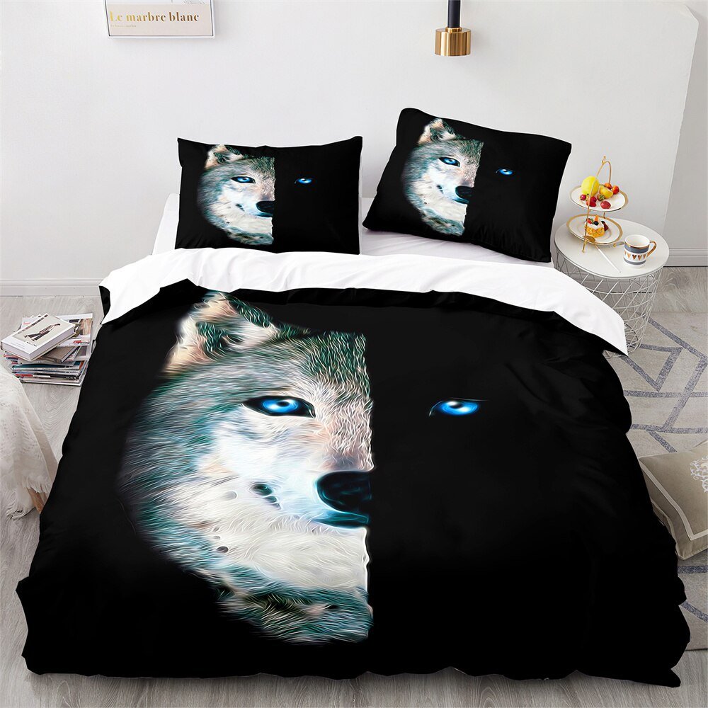 Variant image for Kinder Dekbedovertrek Beschermende Wolf van 100% Katoen – Veilig en Comfortabel 140x200 cm met Kussensloop 60x70 cm-7