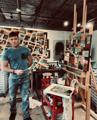 Shane Armour in his art studio