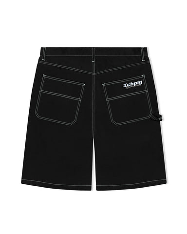 Firmranch Summer Whoisjaco Black Nylon Baggy Cargo Shorts For Men