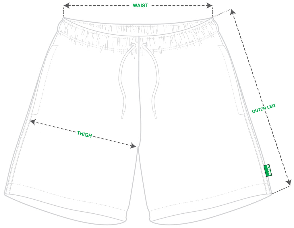 ICHPIG® MSC Lifters Mesh Shorts Size Guide