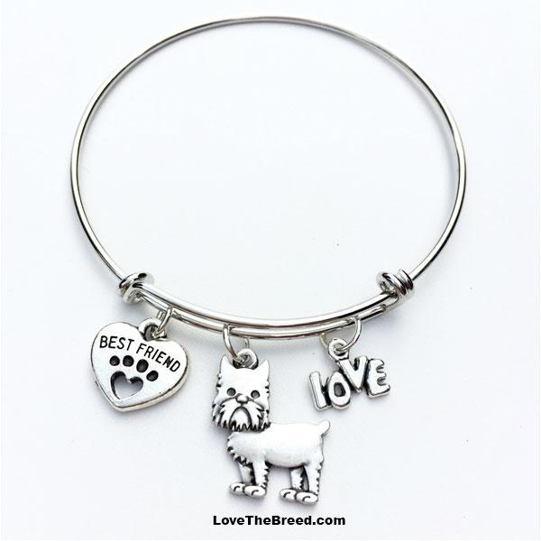 Brussels Griffon Best Friend Love Charm Bracelet