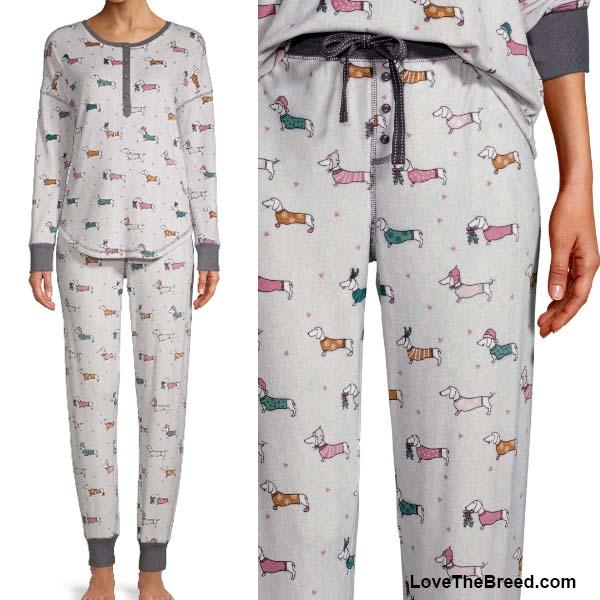 ladies dachshund pyjamas