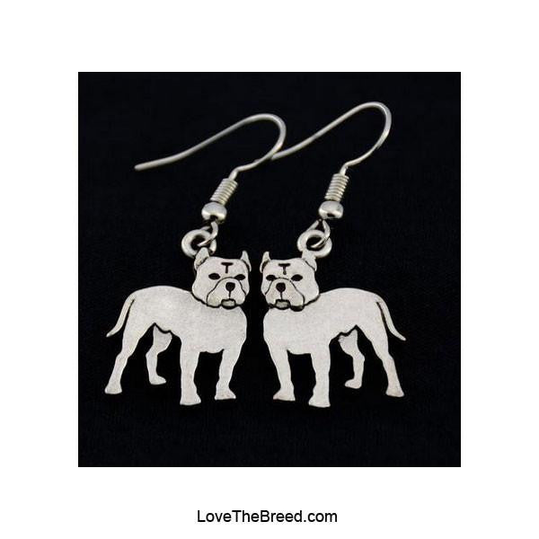 Pitbull Dog Face Earrings - Mia Jewel Shop - Dog Lover Jewelry