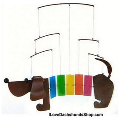 Gold Crest wind chimes Dachshund Mobile Wind Chime