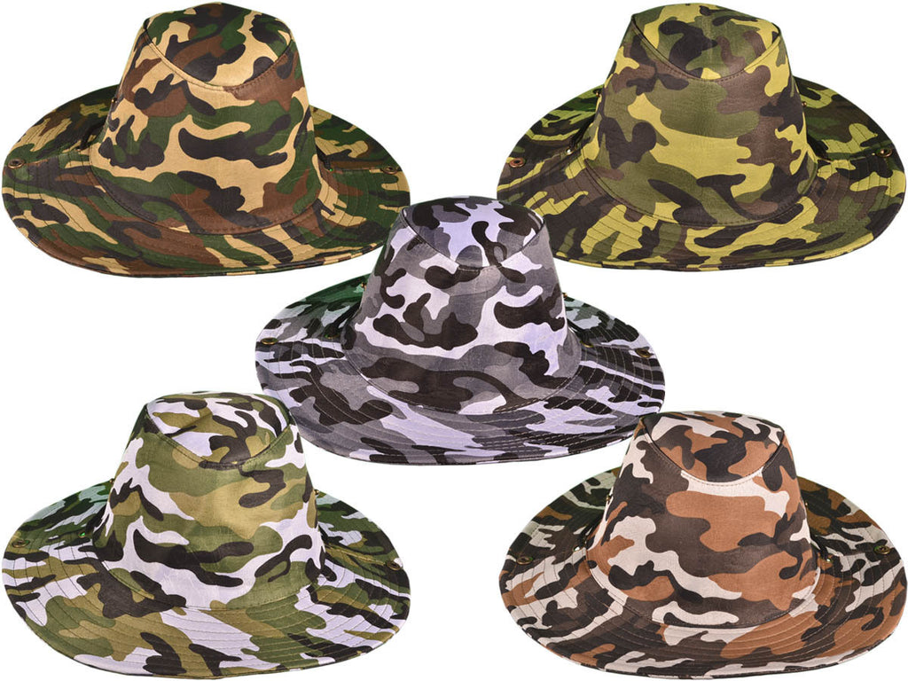 BK Caps Camo Aussie Hunting & Fishing Safari Hats (Assorted) – Hawkins ...