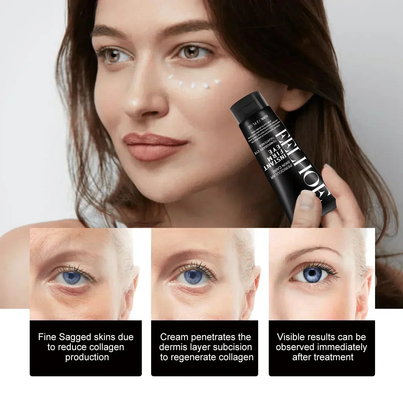 EELHOE Eye Firming And Lifting Cream Reduces Fine Lines And Wrinkles, Firming And Moisturizing Skin, Hydrating And Anti-wrinkle Eye Cream - Evallys.com