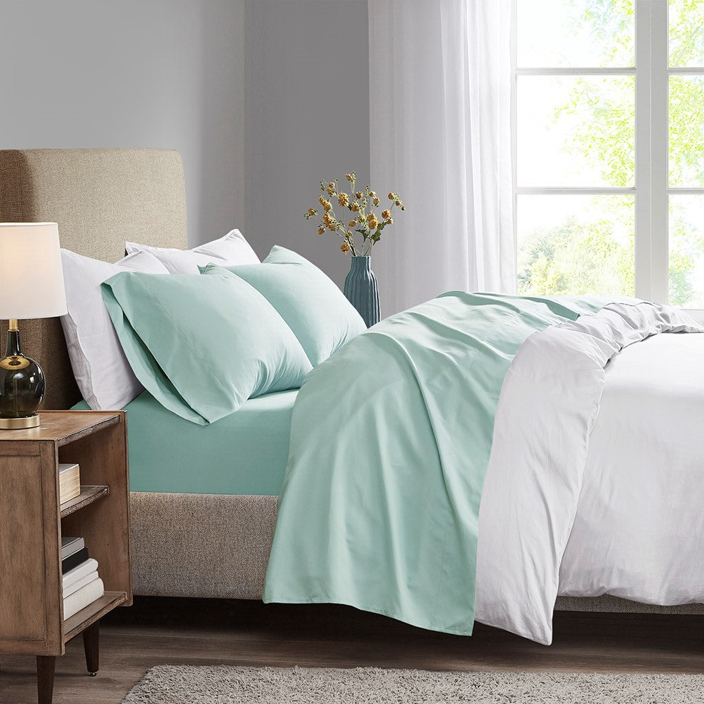 3M Microcell All Season Lightweight Sheet Set - Seafoam - Full Size