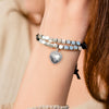 LIMITED EDITION Confection Adjustable STERLING SILVER Bracelet with Heart Charm