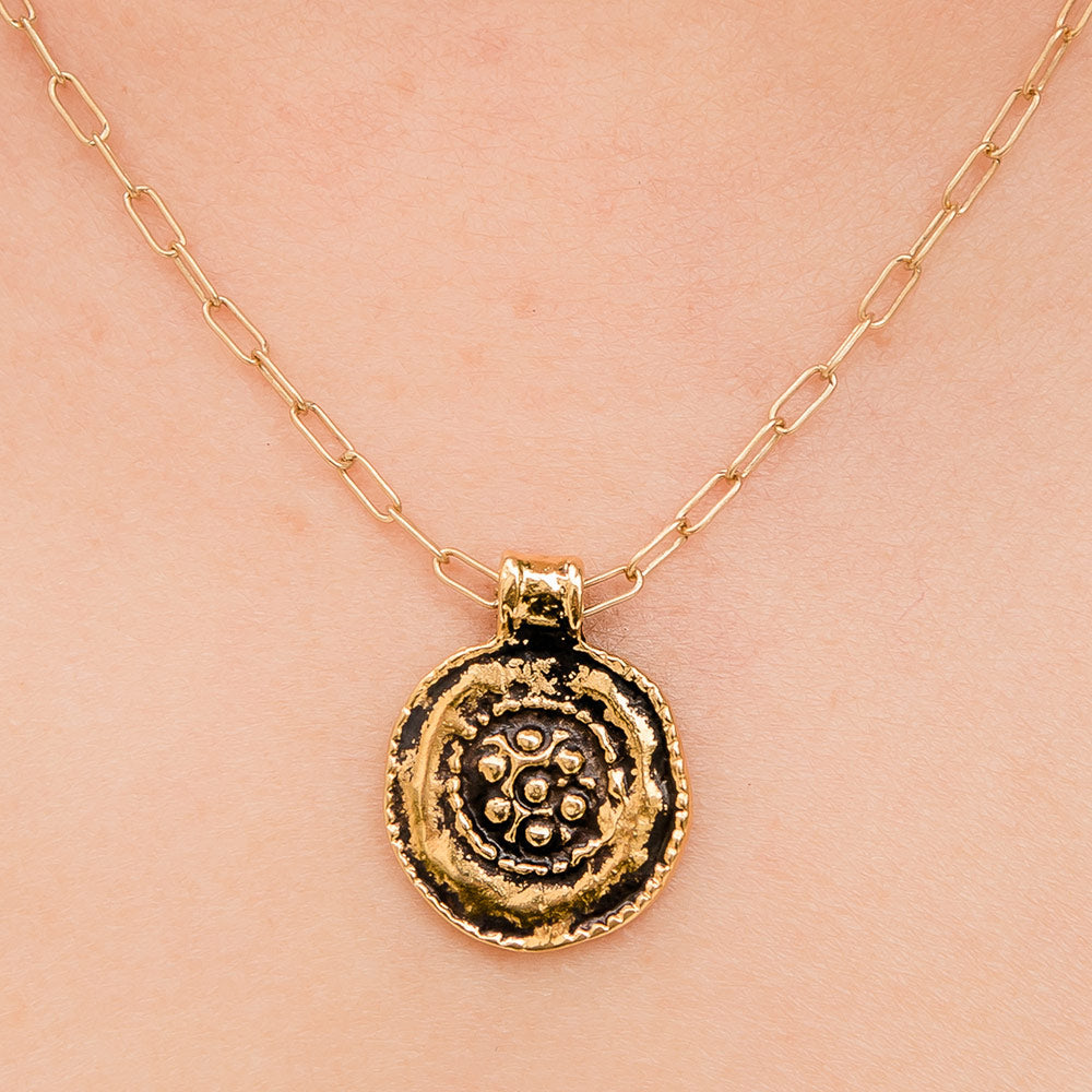 Flora Gold Medallion Necklace