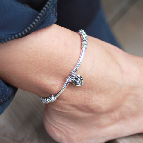 silver single anklet