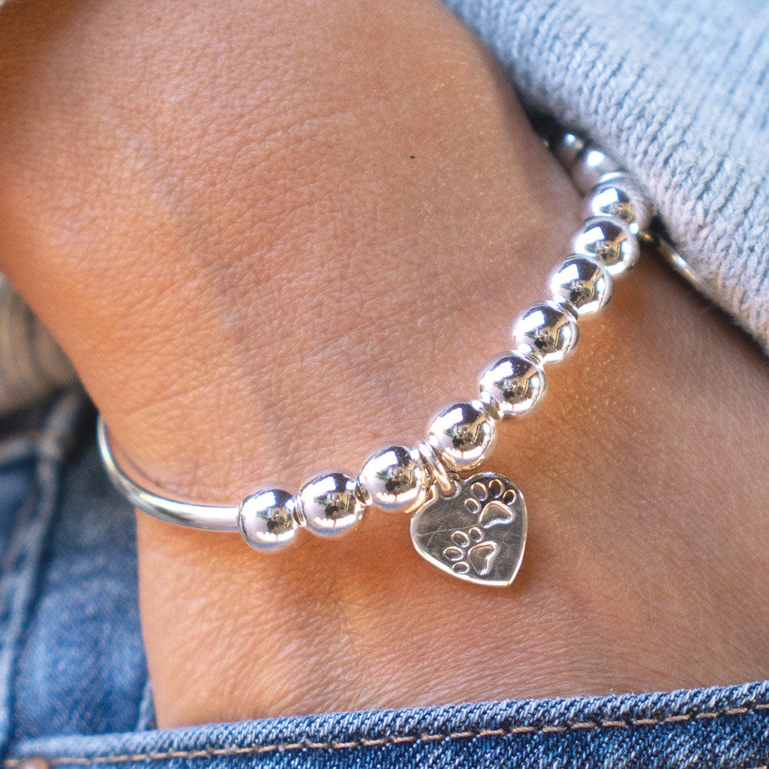 Lori Stretch Bracelet in Silver Add Your Charm Choice - Lizzy James product image