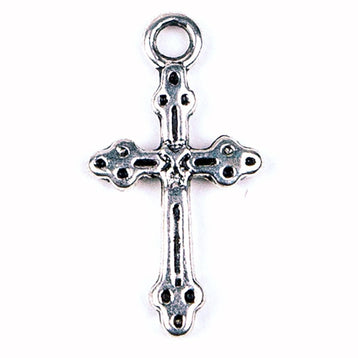 Hammered Cross Charm in Gold – Lizzy James
