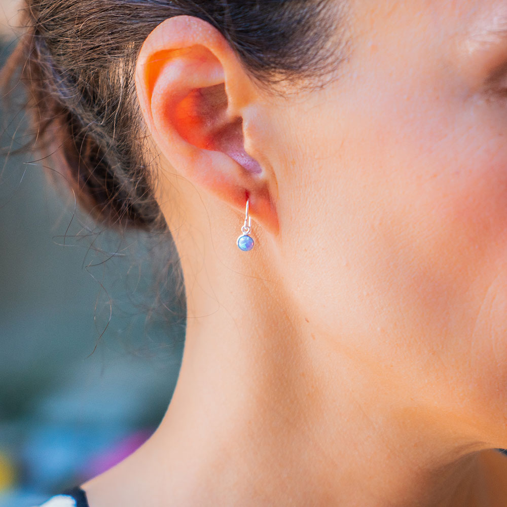 Sterling Silver Opalite Drop Earrings