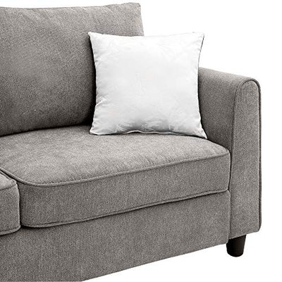YILIBO Sofas & Couches 100100“ Big Sectional Sofa L Shape Couch for Home Use Fabric Grey 3 Pillows Included