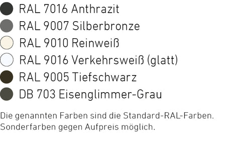 Standard Farben Auswahl