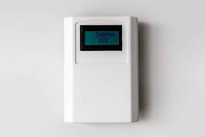 Carbon dioxide monitor showing readout