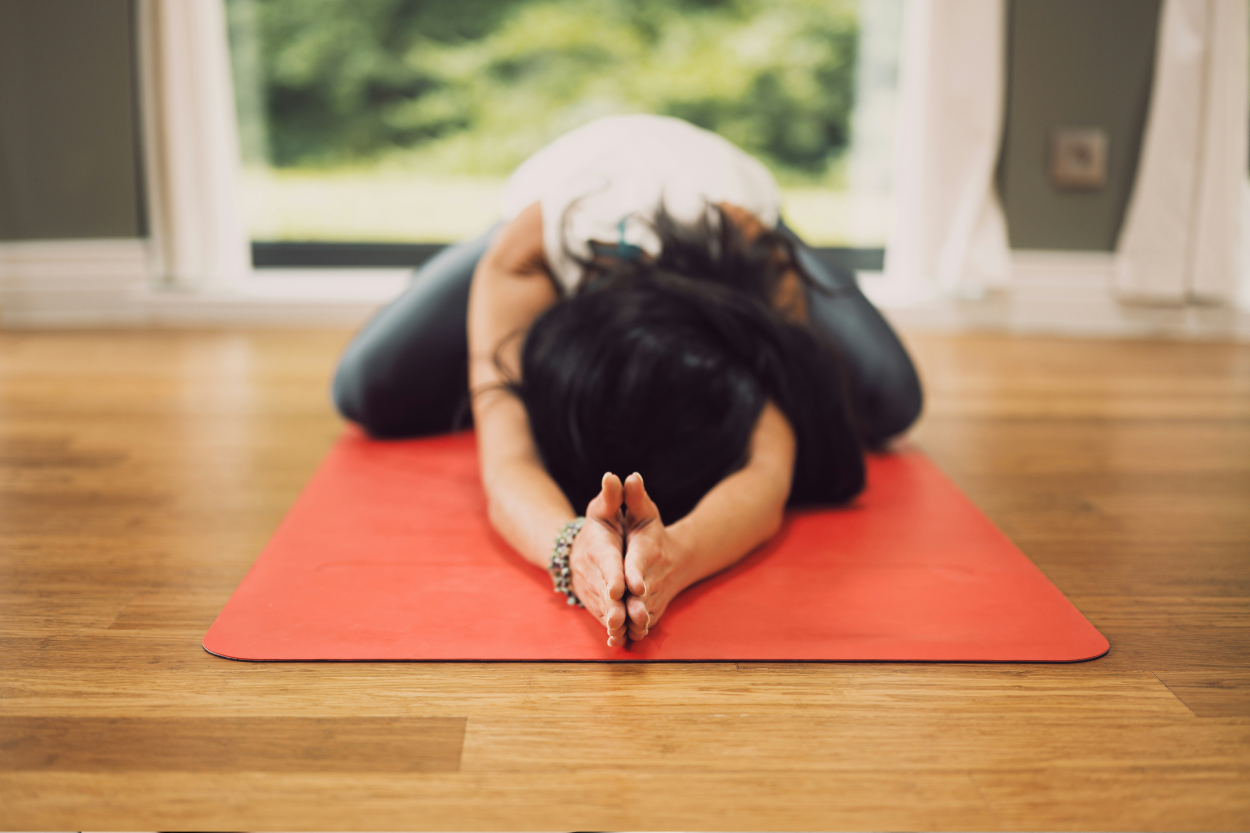 Woman stretching after exercise