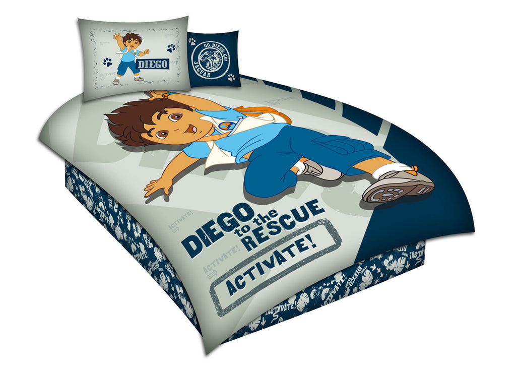 Go Diego Kids Comforter Set Of 4 Grey Blue Danubedirectme