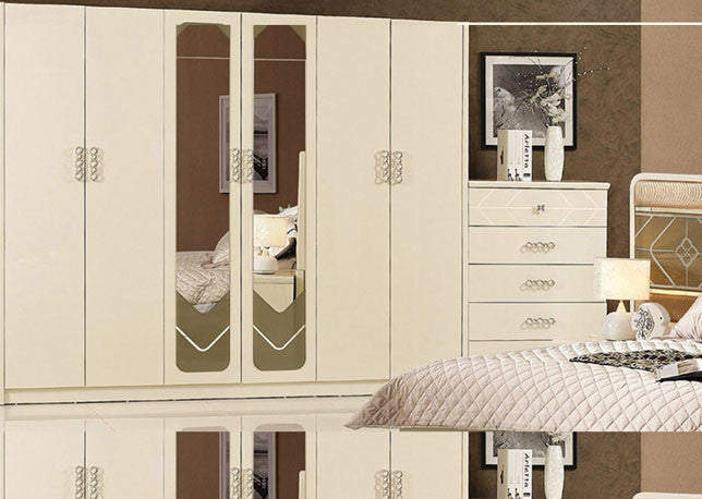 Modern 6 Door Wardrobe Csf A37 White Danubedirectme