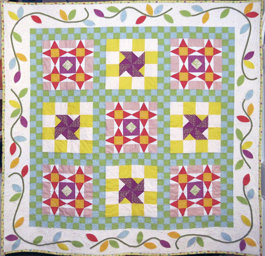 Quilt As You Go Oven Mitts Quilted Kitchen Pattern #506 - Tulip