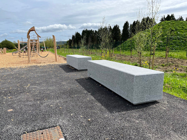 concrete street benches